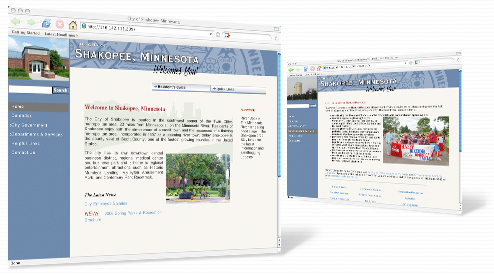 The web site for the City of Shakopee